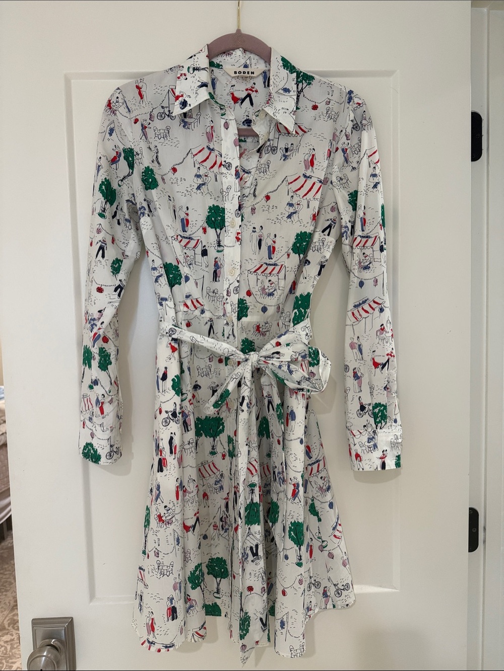 Boden Amy Short Cotton Shirt Dress 6R